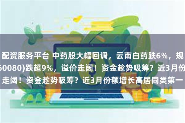 配资服务平台 中药股大幅回调，云南白药跌6%，规模最大的中药ETF(560080)跌超9%，溢价走阔！资金趁势吸筹？近3月份额增长高居同类第一