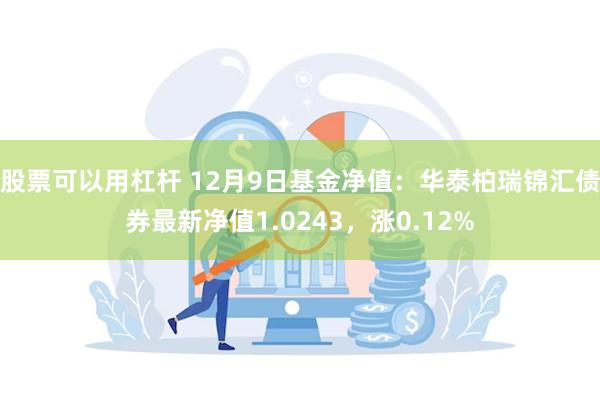 股票可以用杠杆 12月9日基金净值：华泰柏瑞锦汇债券最新净值1.0243，涨0.12%