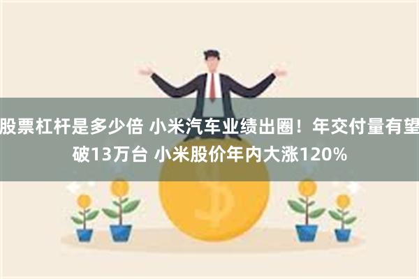 股票杠杆是多少倍 小米汽车业绩出圈！年交付量有望破13万台 小米股价年内大涨120%