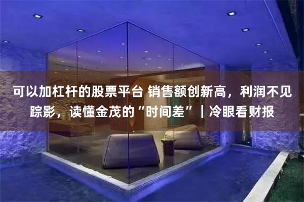 可以加杠杆的股票平台 销售额创新高，利润不见踪影，读懂金茂的“时间差”｜冷眼看财报